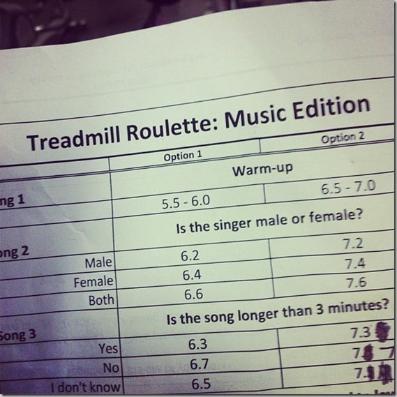Treadmill Roulette