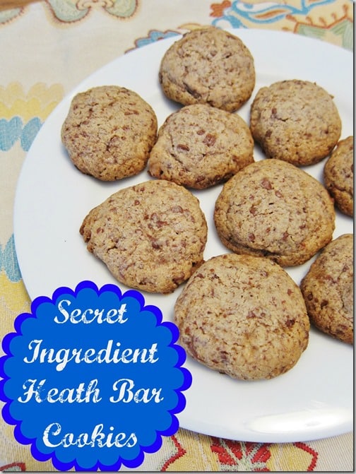 Secret Ingredient Heath Bar Cookies
