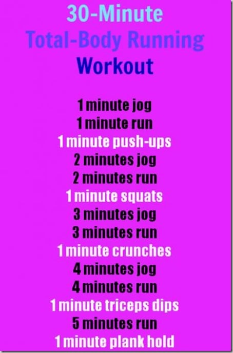 30-minute total body running workout