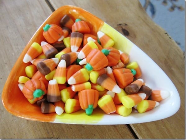 candy corn dish