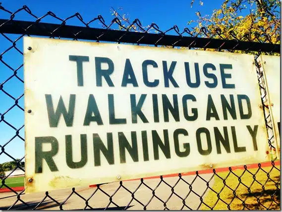 track use walking and running only