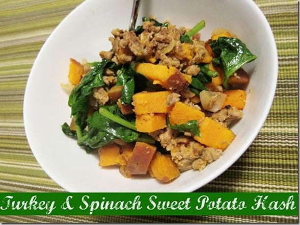 Turkey and Spinach Sweet Potato Hash