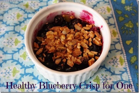 Healthy Blueberry Crisp for One