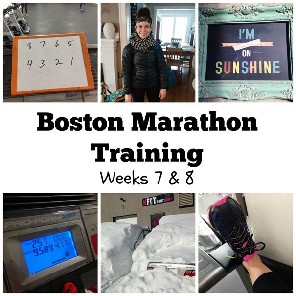 Boston Marathon Training Weeks 7 and 8