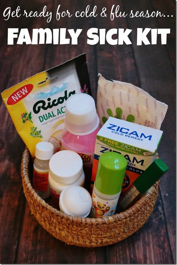 Make a family sick kit for cold and flu season