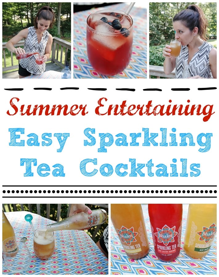 Summer Entertaining Easy Sparkling Tea Cocktails