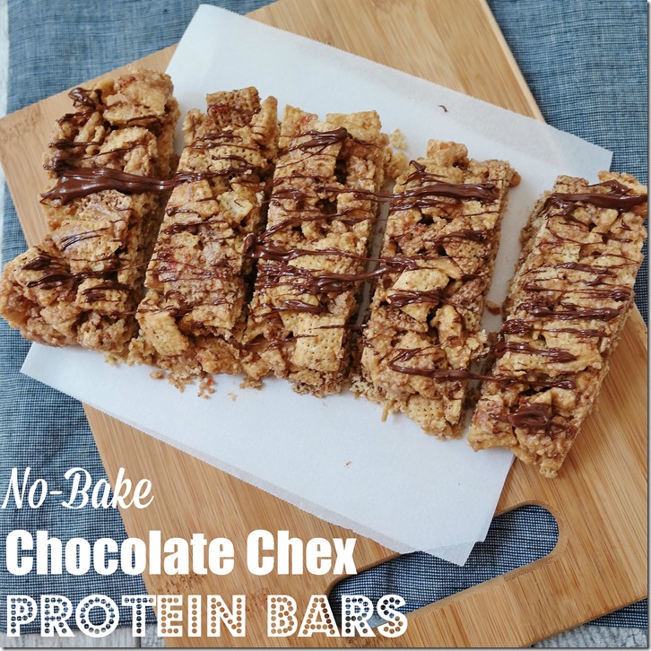 No-Bake Chocolate Chex Protein Bars