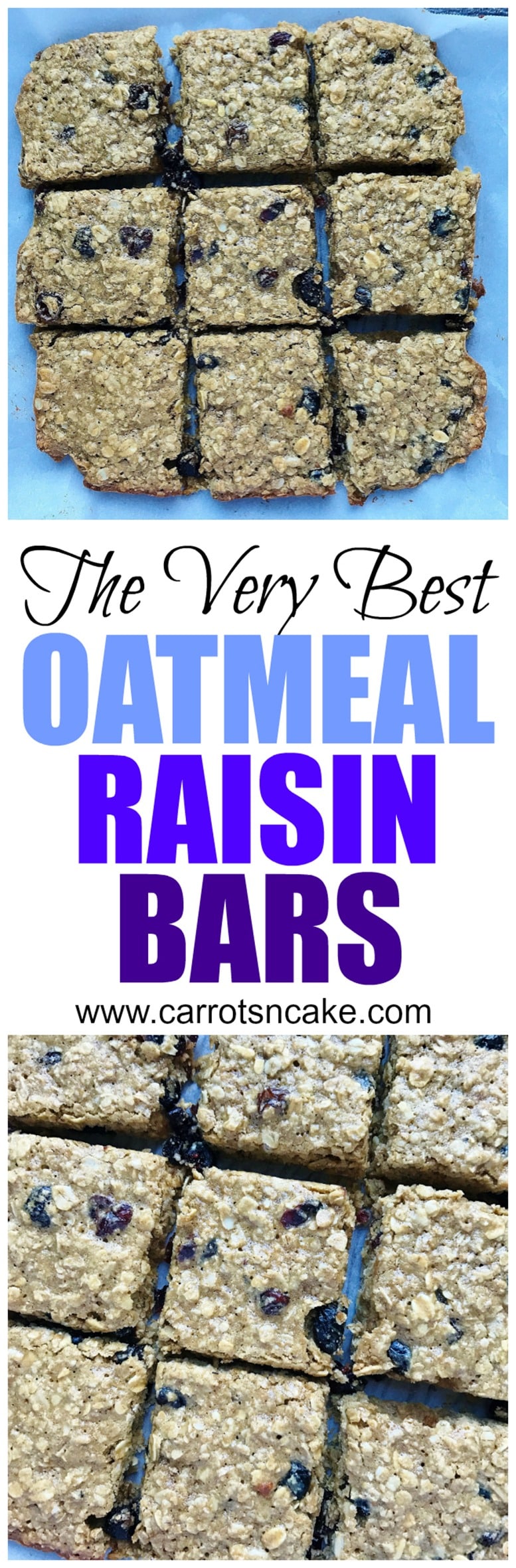 The Best Oatmeal Raisin Bars