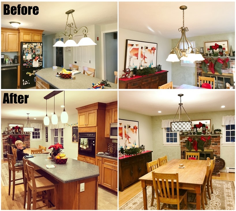 kitchen fixtures before and after