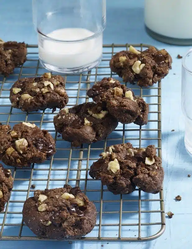 Double Chocolate Chunk Walnut Cookies from the Skinnytaste Cookbook