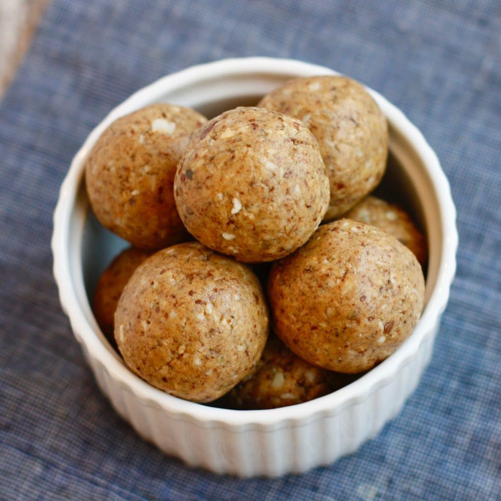 macro-friendly protein balls for seed cycling