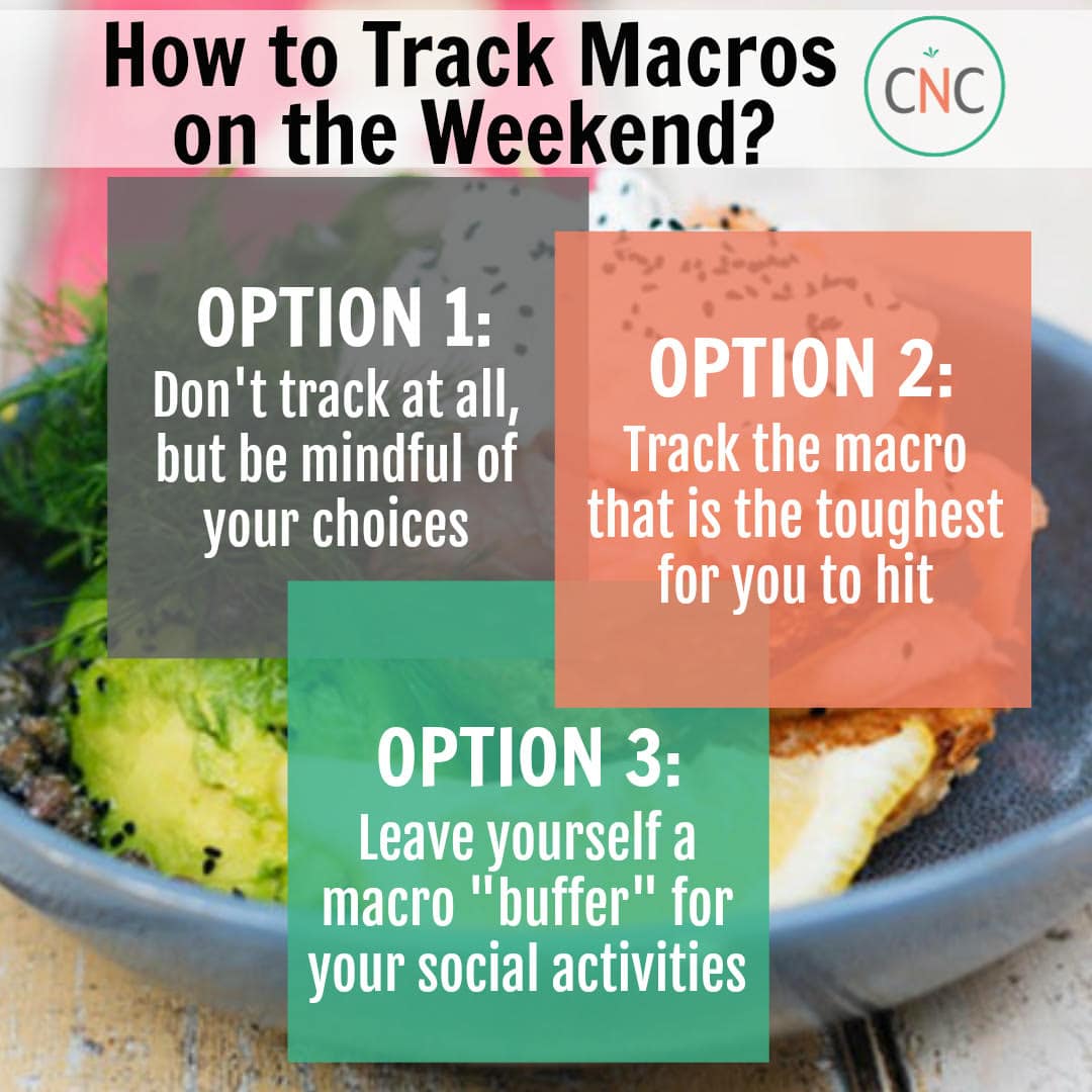 how to track macros on the weekend