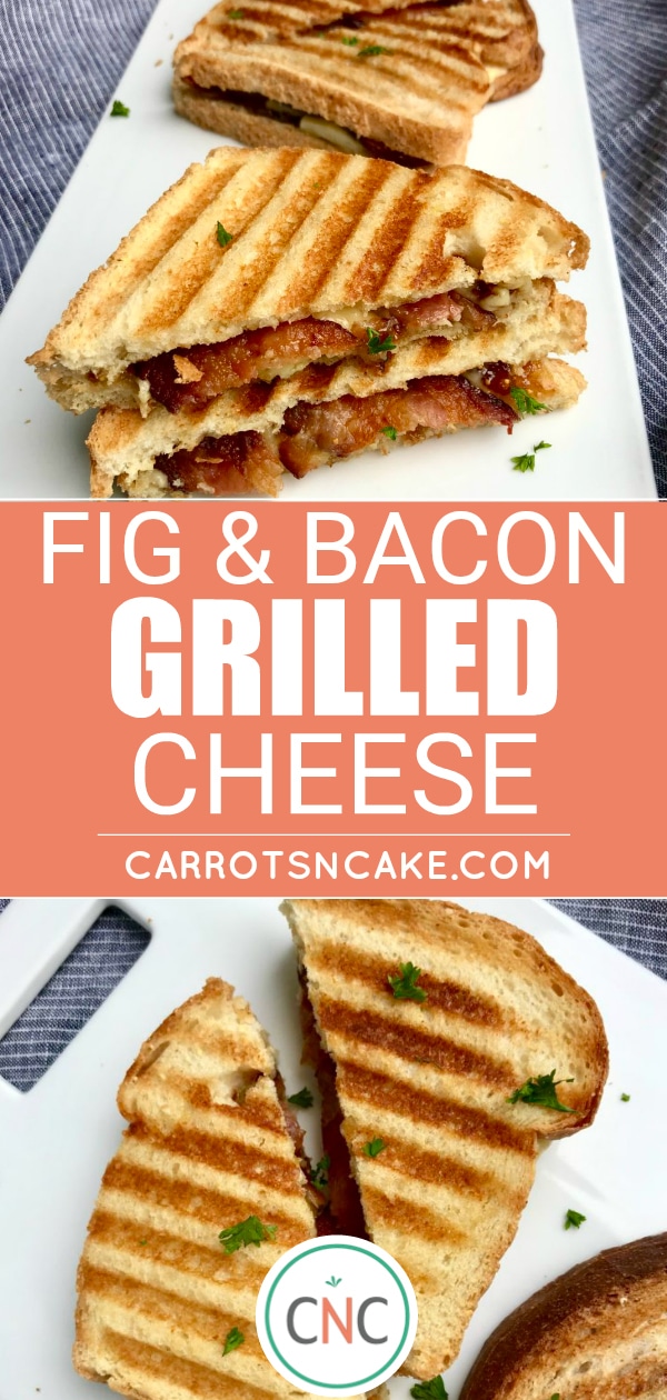 This fig & bacon grilled cheese sandwich takes this simple sandwich to a whole new level!