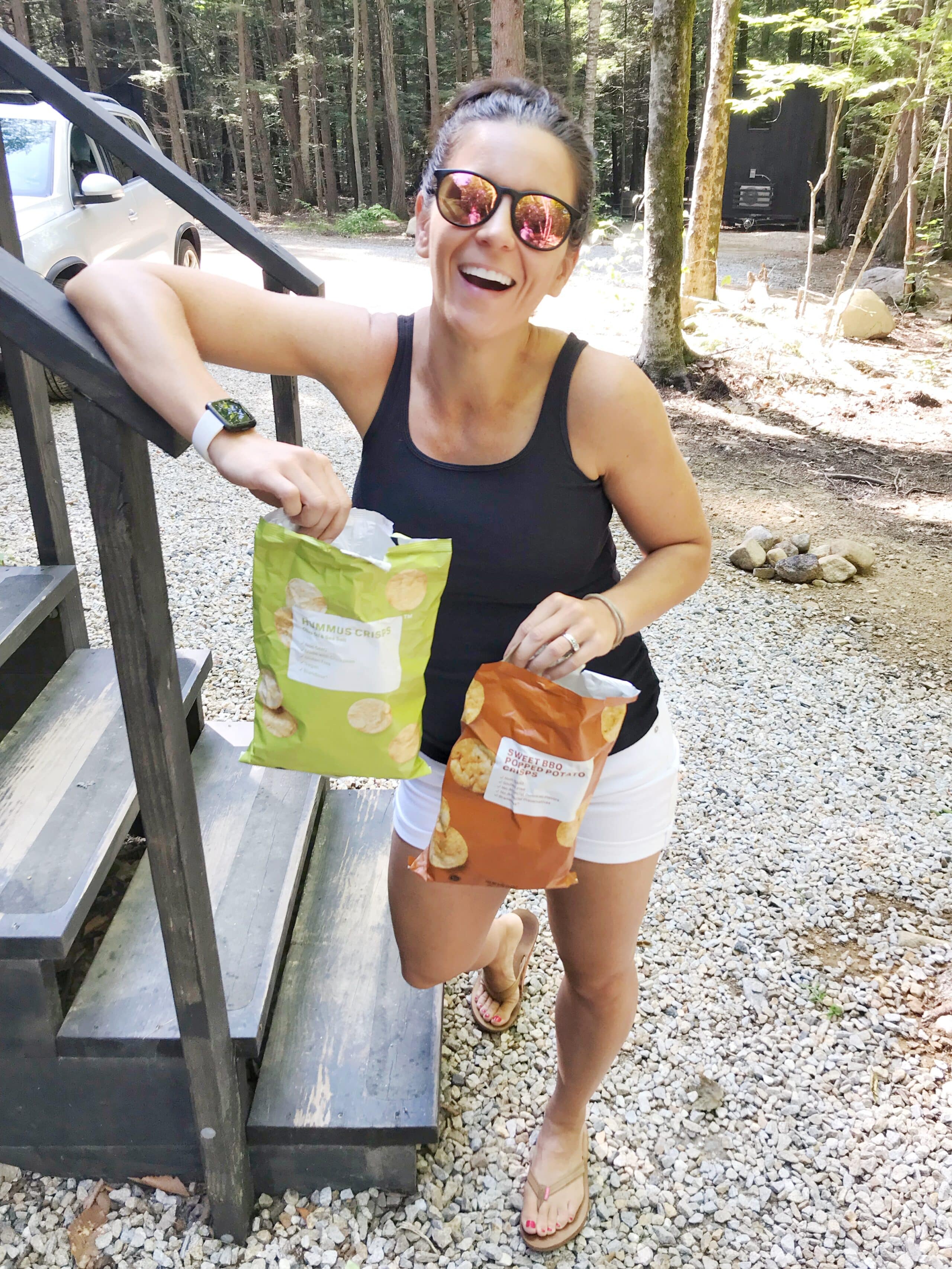 camping with brandless snacks