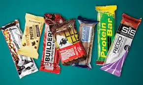 A pic of protein bars with sugar alcohols in them, approx: 7 bars in this picture.